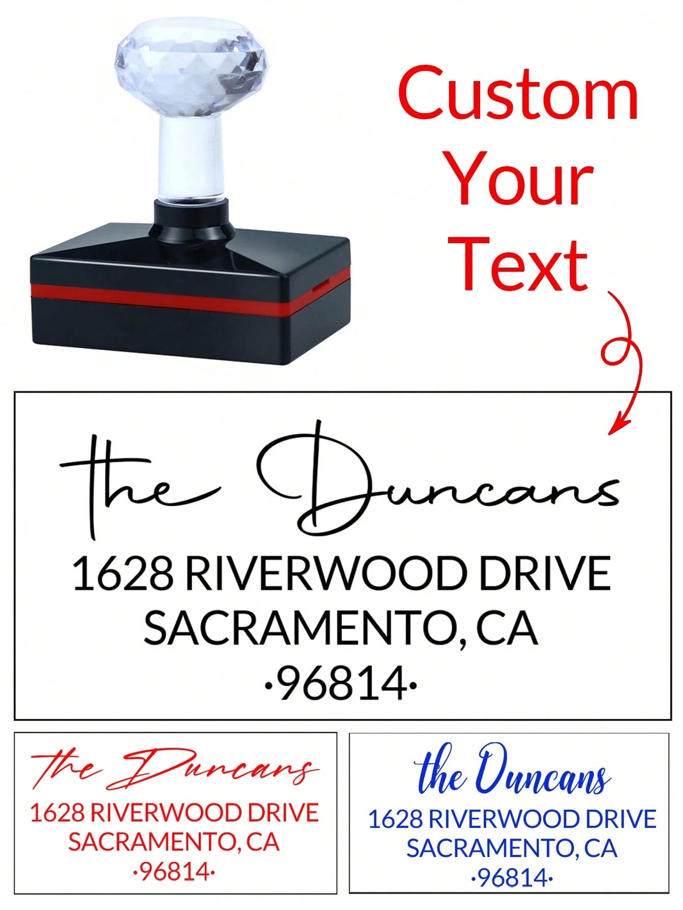 1pc Custom Text Return Address Stamps Self Inking, Personalized Stamps For Mailing, Office Supplies Seal, Customized Postage Stamps, Return To Sender Stamp, Black Name Stamp, Business Stamp