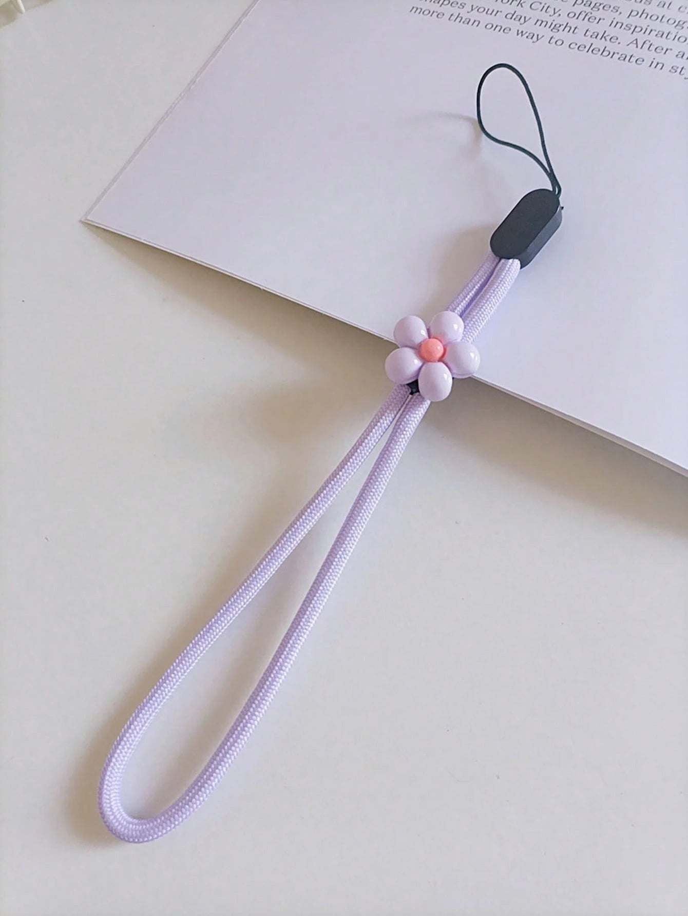 1pc Cute 3D Flower Phone Lanyard, Wrist Strap, Anti-Lost Phone Cord, Macaron Color, Soft Braided Wristband, USB/Key Wrist Strap Pendant