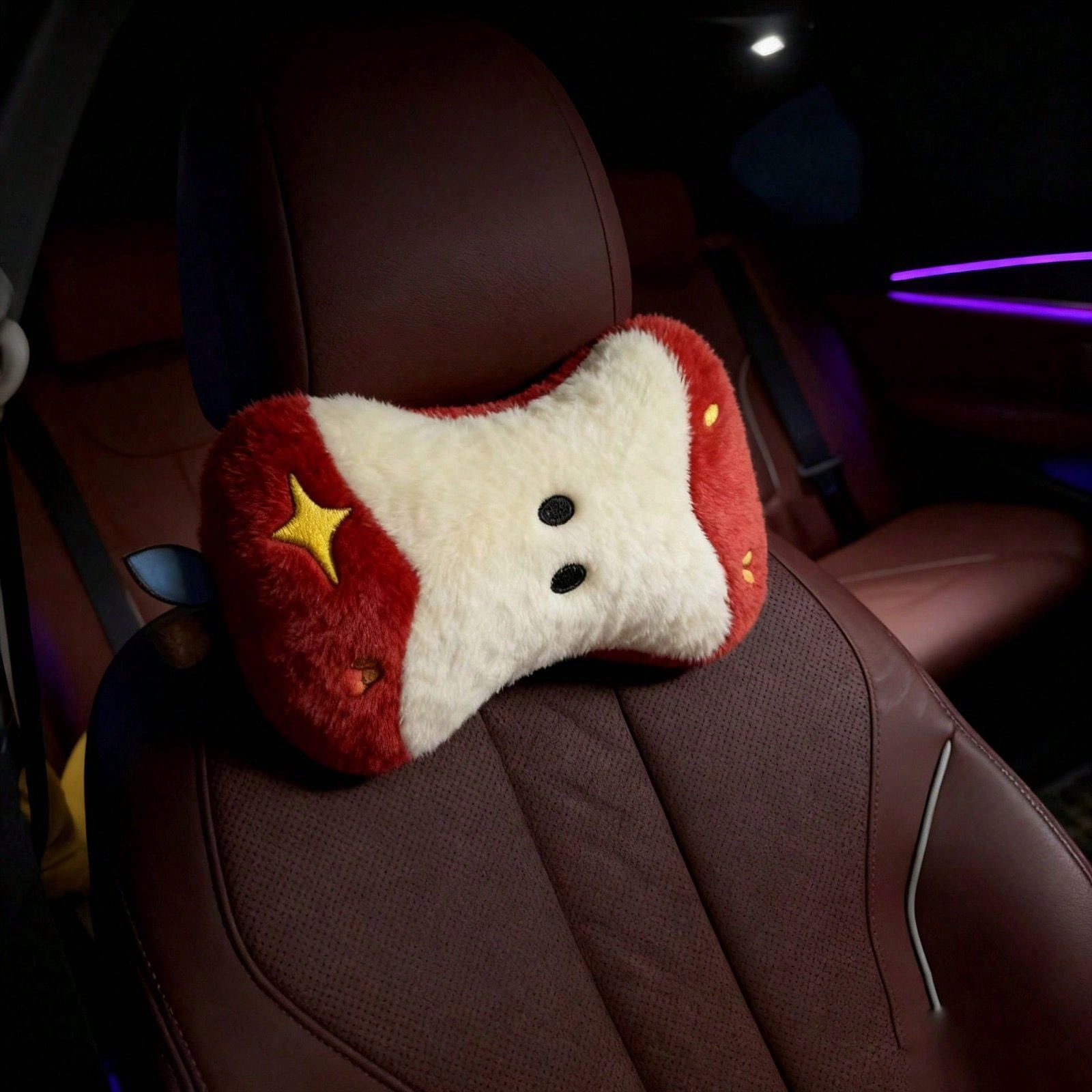 1pc Cute And Unique Design, Various Car Models, Adds A Cozy Atmosphere To The Car Interior, Not Only A Practical Neck Support But Also A Thoughtful And Exquisite Gift, Combining Beauty, Comfort, And M