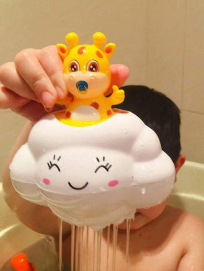 1pc Cute Cloud Giraffe Bath Toy, Shower Toy, Infant And Toddler Daily Bathing Water Play Toy, ABS Plastic, Suitable For Babies And Toddlers, Assist Baby Cleaning, Educational Enlightenment Toy, Childr
