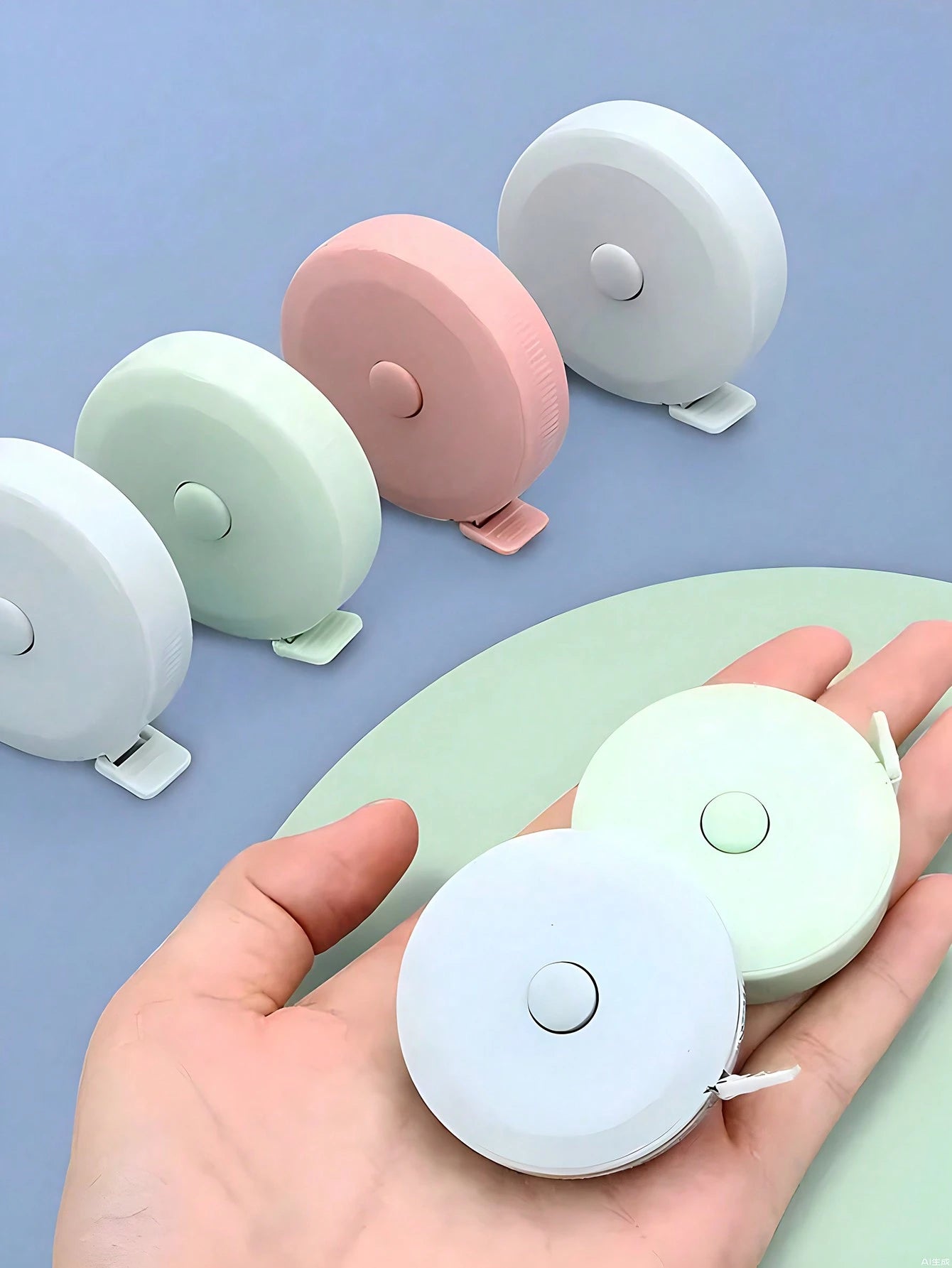 1pc Cute Mini Retractable Automatic Tape Measure, Soft Measuring Tape, Flexible Body Sewing Ruler Suitable For Tailoring Crafts. Tape Length 1.5m/60in, Compact And Portable, Double-Sided Scale, Multi
