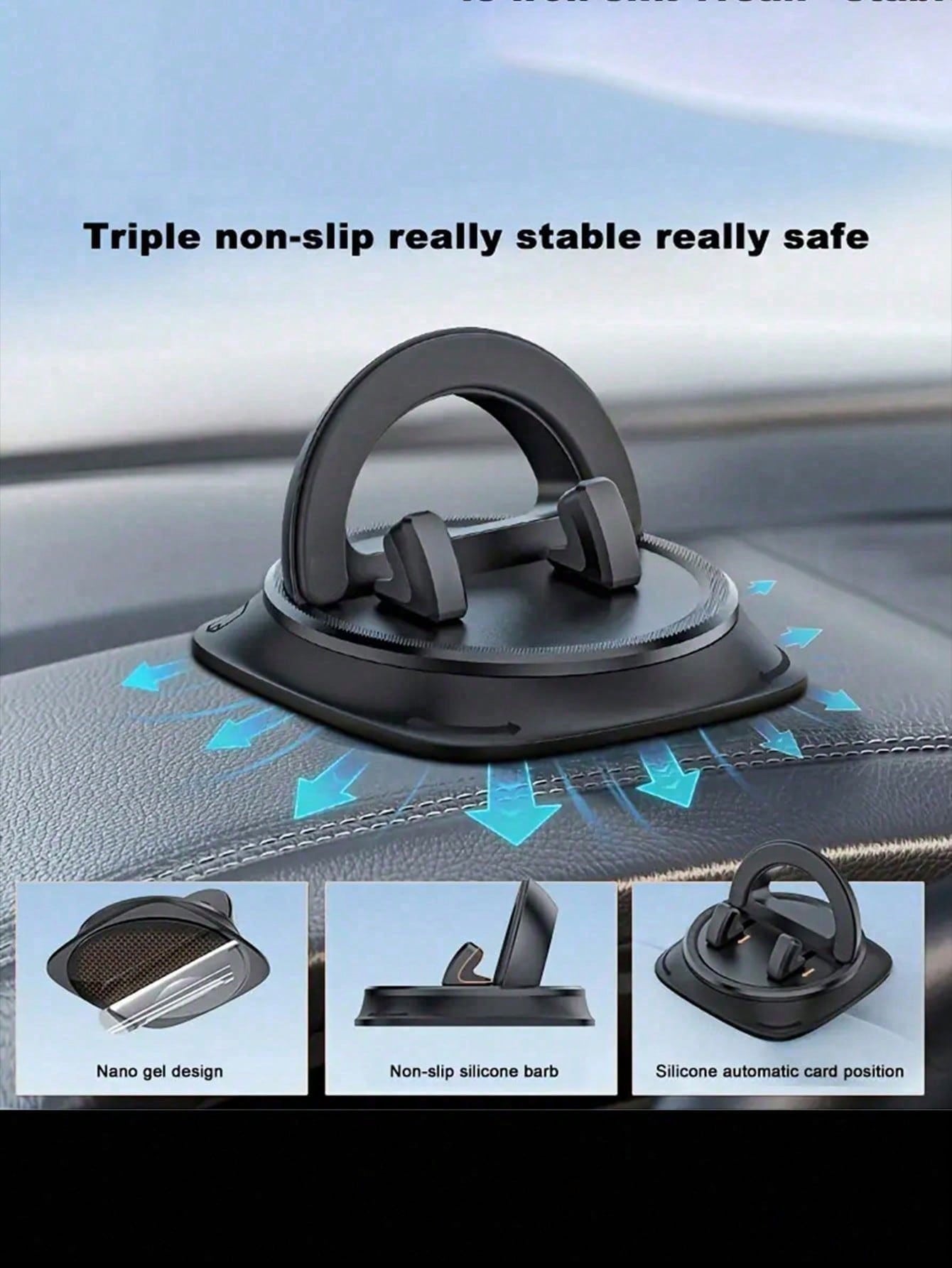 1pc Dashboard Navigation Bracket, Specialized Car Phone Holder Bracket, High-Grade Anti-Slip Mat Universal Fixation