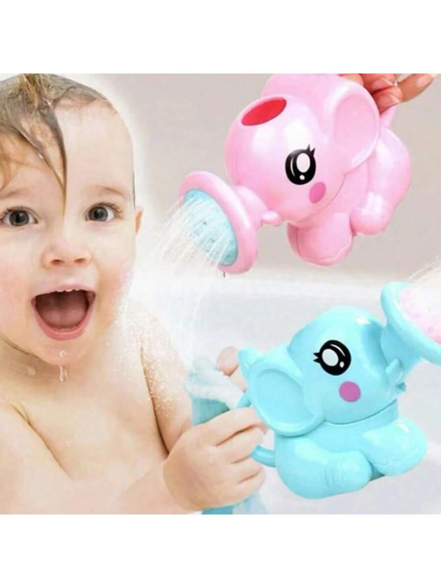 1pc Elephant Shaped Shower Sprinkler Toy, Children's Bathtub Toy, Baby Bath Toy, Bathtub Toy, 1 Year Old Baby Toy, Green