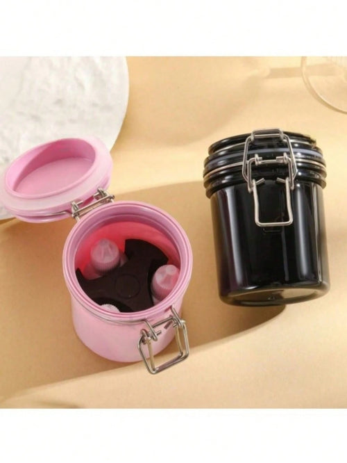 1pc Eyelash Glue Storage Container, Dust-Proof Sealed Container, Eyelash Extension Glue Fresh-Keeping, Compact & Portable, Sealed Lid Design, Secure Grip Storage, Makeup Tool, Beauty Salon Accessory