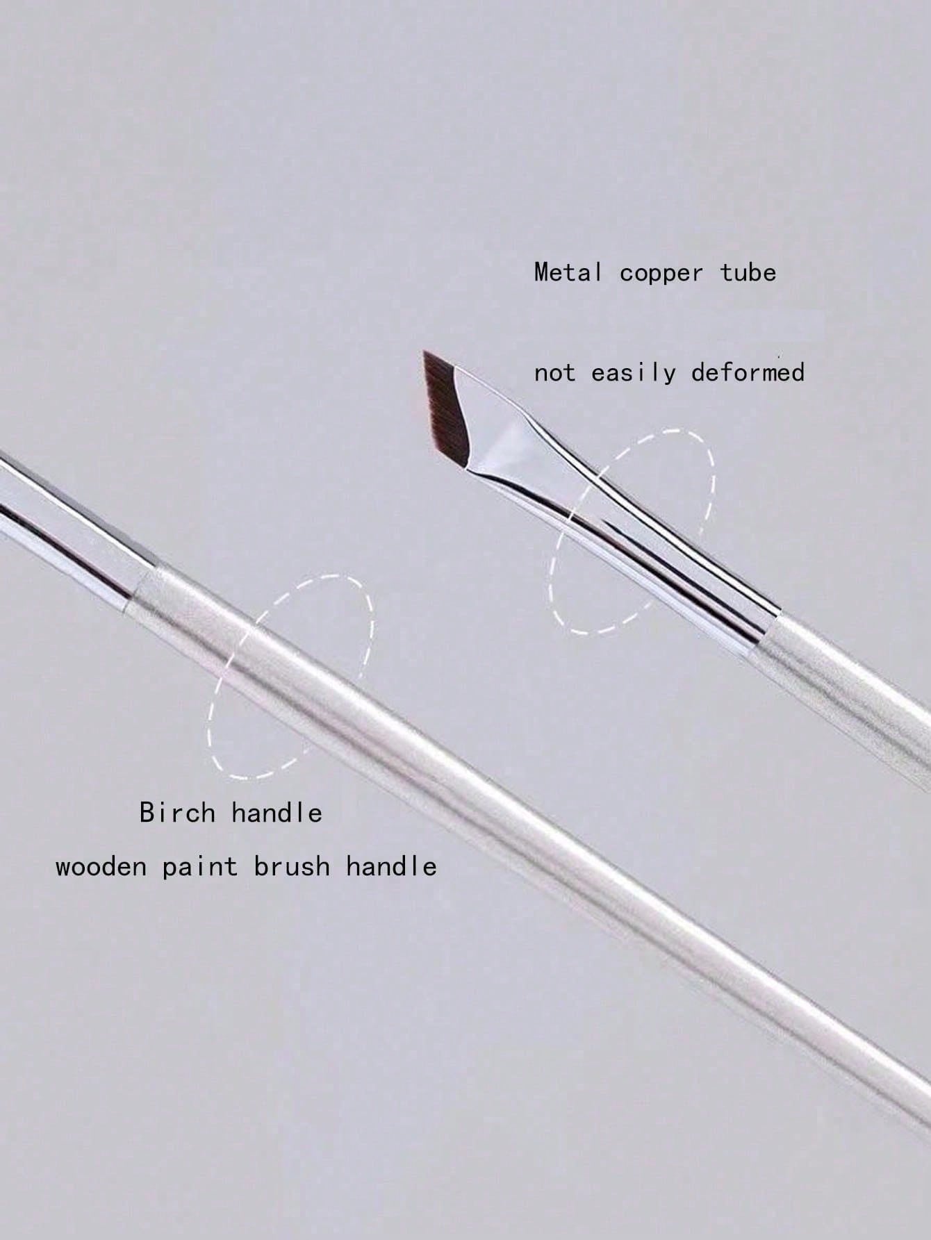 1pc Eyeliner Brush With Ultra-Fine Angled Tip, Flat Angled Brow Brush, Precision Detail Brush, Suitable For Eye And Under-Eye Makeup,Eyebrow Brush,Eyeshadow Brush,Spoolie,Spoolie Brush,Giveaways
