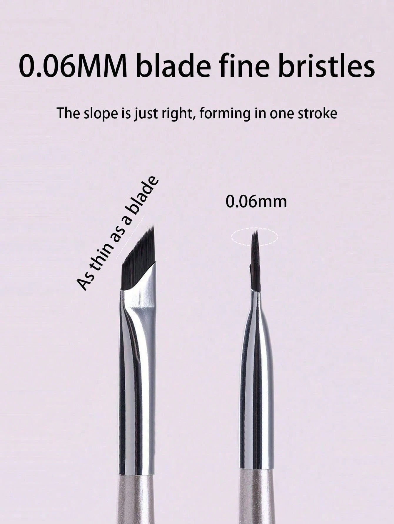 1pc Eyeliner Brush With Ultra-Fine Angled Tip, Flat Angled Brow Brush, Precision Detail Brush, Suitable For Eye And Under-Eye Makeup,Eyebrow Brush,Eyeshadow Brush,Spoolie,Spoolie Brush,Giveaways