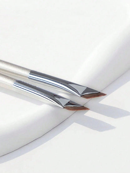 1pc Eyeliner Brush With Ultra-Fine Angled Tip, Flat Angled Brow Brush, Precision Detail Brush, Suitable For Eye And Under-Eye Makeup,Eyebrow Brush,Eyeshadow Brush,Spoolie,Spoolie Brush,Giveaways