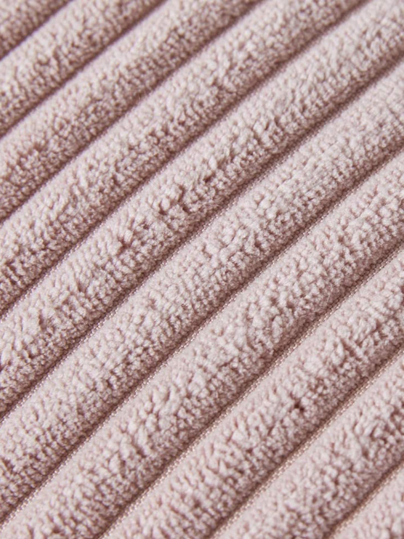 1pc Fabric Cushion Cover, Minimalist Pink Pompom Decor Decorative Throw Pillow Case Without Filler For Sofa