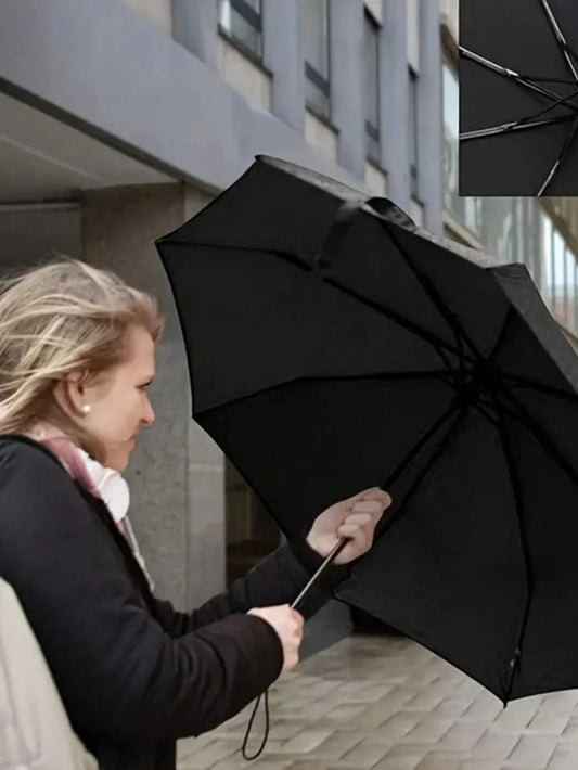 1pc Folding Umbrella- Multiple Double Ribs, Double Ribs, Windproof, Sun Protection, Multiple Double Ribs Design, Compact And Durable, Essential For Daily Commute, Fashion Accessory| High-Quality Fab