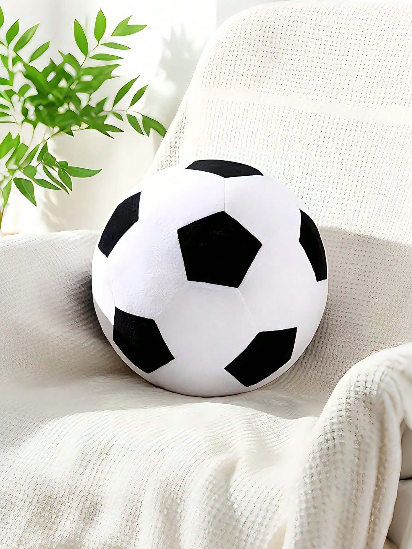 1pc Football Throw Pillow, Sofa Cushion, Football Basketball Round Soft Pillow, Bedroom Decor, Room Decor, Party Gift, Outdoor Garden Cushions, Summervibes, Thanksgiving Halloween Gifts