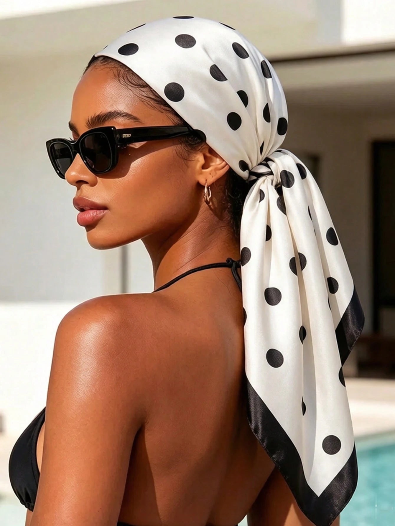 1pc Four Seasons Luxury Soft Silk Scarf Women's Square Scarf Popular Printed Shawl Fashion 35.43inch Headscarf 90*90cm Floral Silk Scarf New Style Neck Scarf Casual Polyester