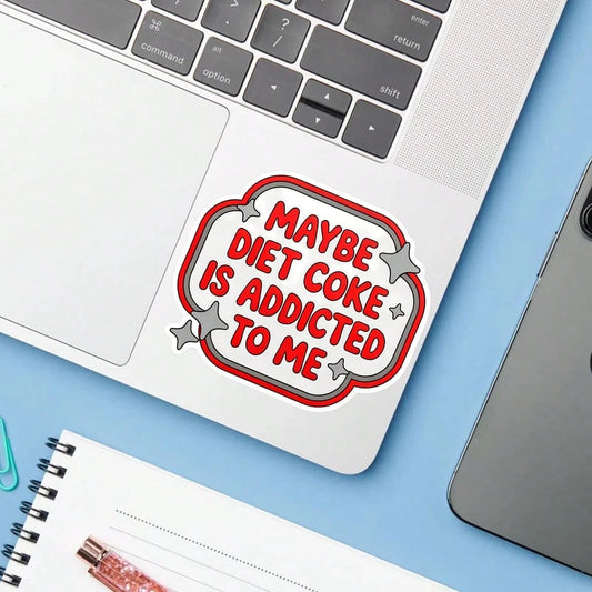 1PC Funny Diet Soda Lover Sticker, Sarcastic Drink Vibe Vinyl Decal For Laptop Water Bottle Notebook, Waterproof Adult Humor Saying Sticker, Aesthetic Stationery Scrapbook Accessories Gift For Friends