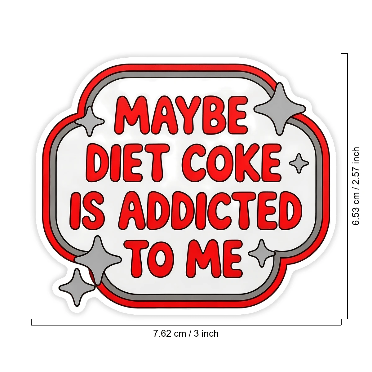 1PC Funny Diet Soda Lover Sticker, Sarcastic Drink Vibe Vinyl Decal For Laptop Water Bottle Notebook, Waterproof Adult Humor Saying Sticker, Aesthetic Stationery Scrapbook Accessories Gift For Friends