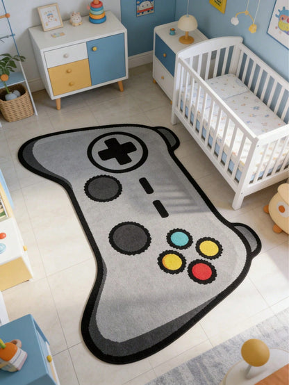 1pc Game Controller Shaped Rug, Cute Gaming Mat, Decorative Carpet, Bedroom Decor, Small Rug, Carpet, Home Decor, Outdoor Rug, Washable Rug, Graduation/Mother's Day Gift