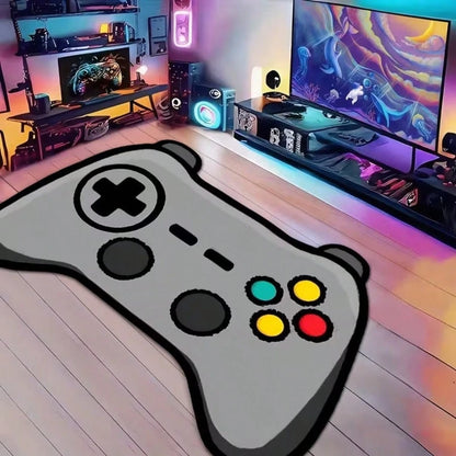 1pc Game Controller Shaped Rug, Cute Gaming Mat, Decorative Carpet, Bedroom Decor, Small Rug, Carpet, Home Decor, Outdoor Rug, Washable Rug, Graduation/Mother's Day Gift