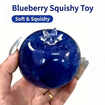 1pc Giant Blueberry Squishy Toy Jelly Texture Slow Rebound Desktop Decor Stress Relief For Birthday Easter Halloween Christmas Party Gift Dumpling Style Random Style & Packaging
