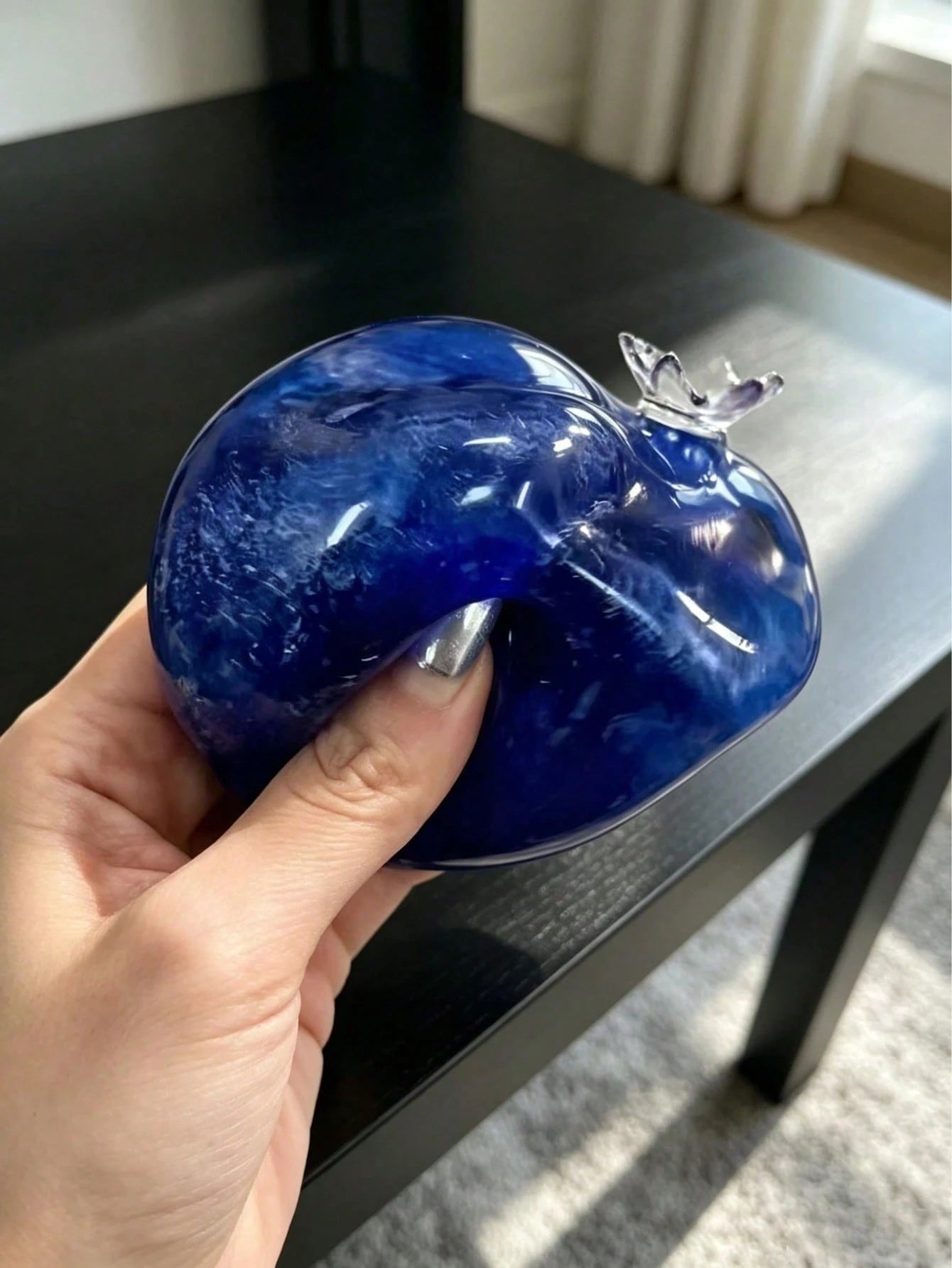 1pc Giant Blueberry Squishy Toy Jelly Texture Slow Rebound Desktop Decor Stress Relief For Birthday Easter Halloween Christmas Party Gift Dumpling Style Random Style & Packaging