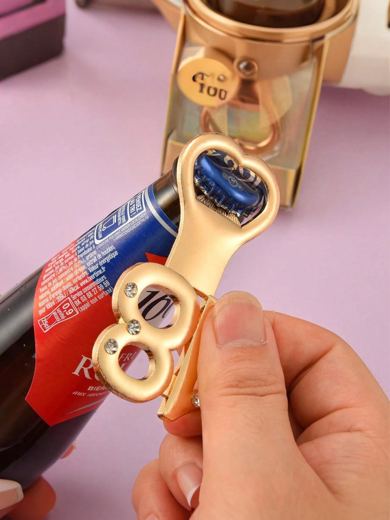 1pc Golden Number Bottle Opener, Birthday Gift Party Gathering Gift, Home Bar Tools, Elegant Golden Number Design For Wedding Anniversary & Birthday Party Favor