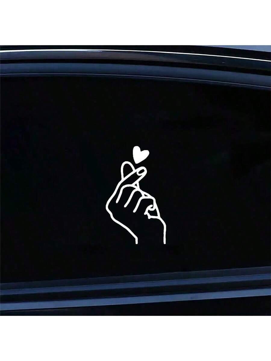 1pc Hand Heart Gesture Friendly Car Stickers Funny Vinyl Decal