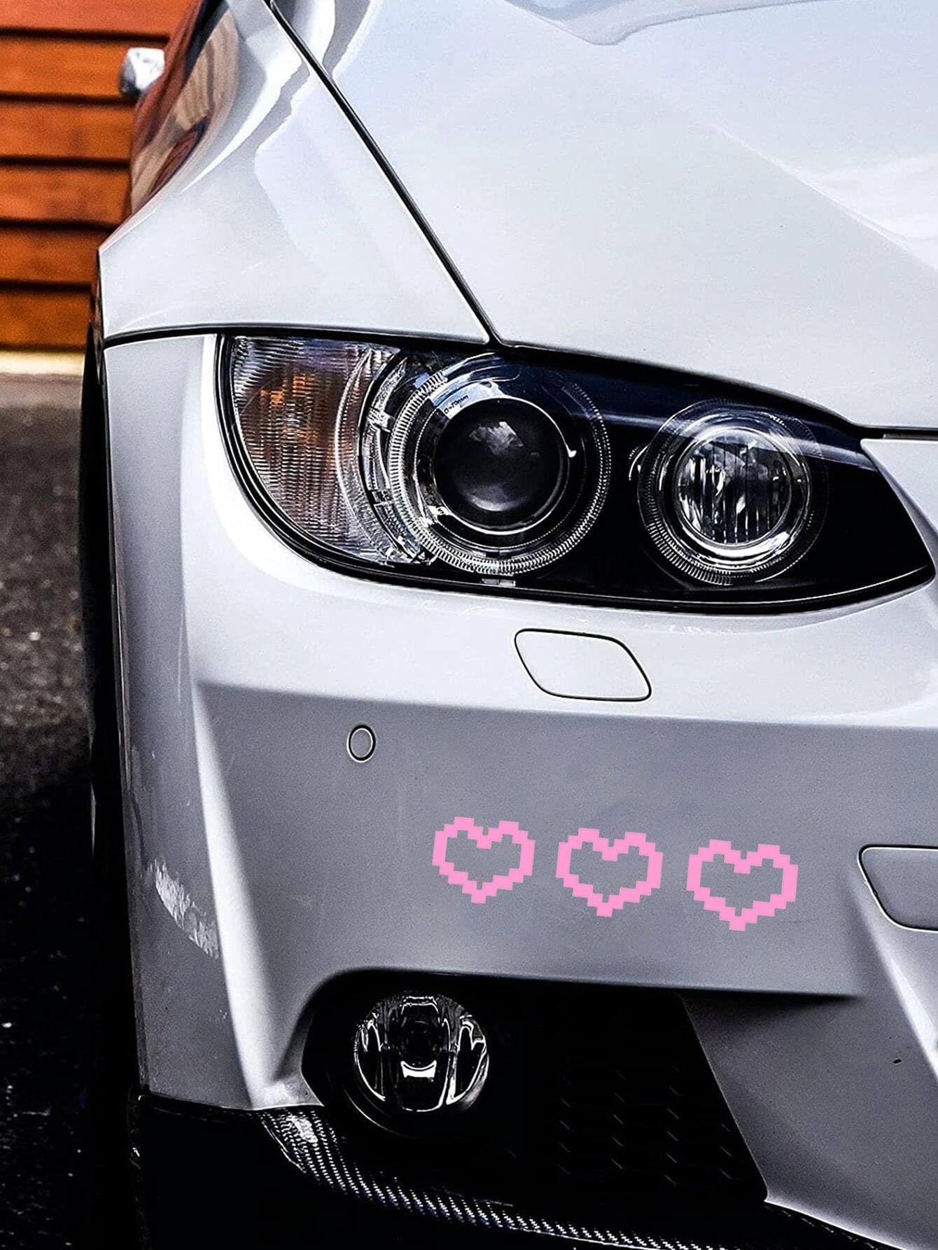 1pc Heart Pattern Car Sticker