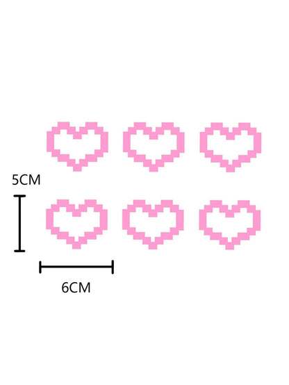 1pc Heart Pattern Car Sticker