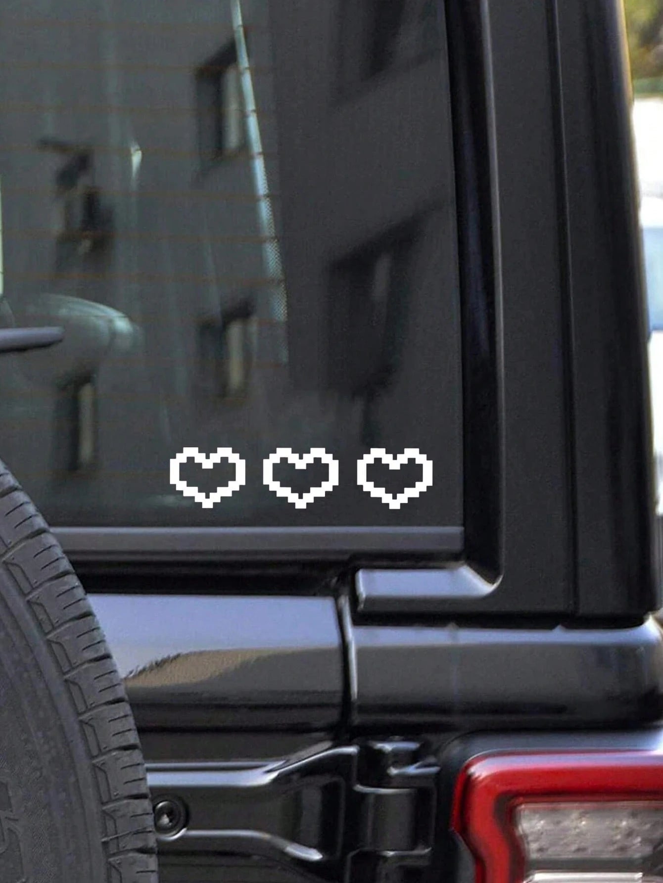 1pc Heart Pattern Car Sticker