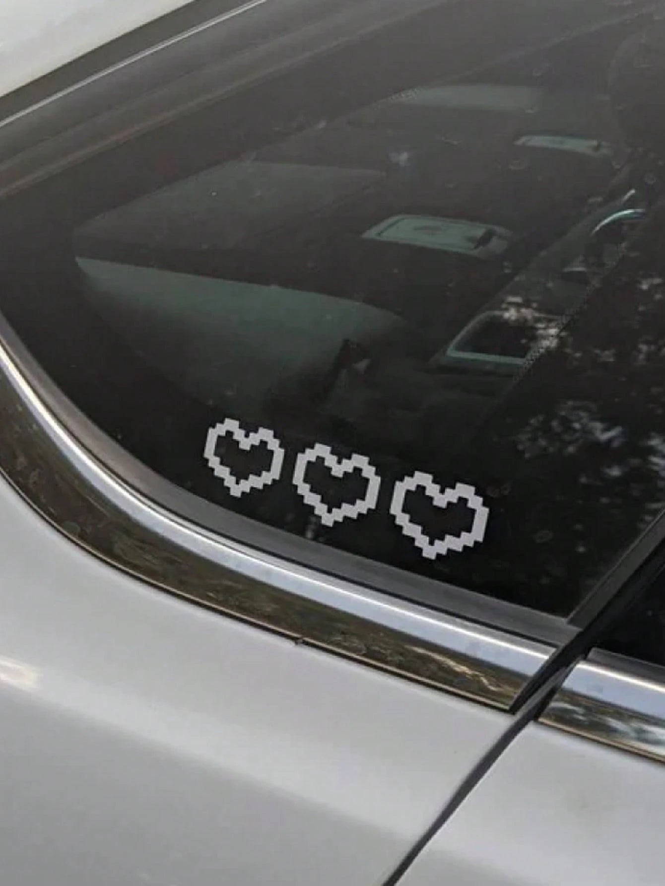 1pc Heart Pattern Car Sticker