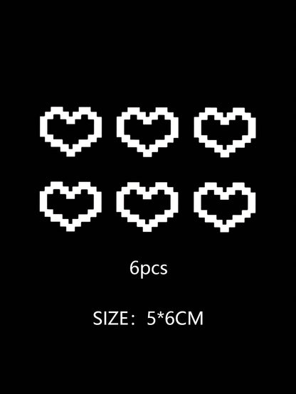 1pc Heart Pattern Car Sticker