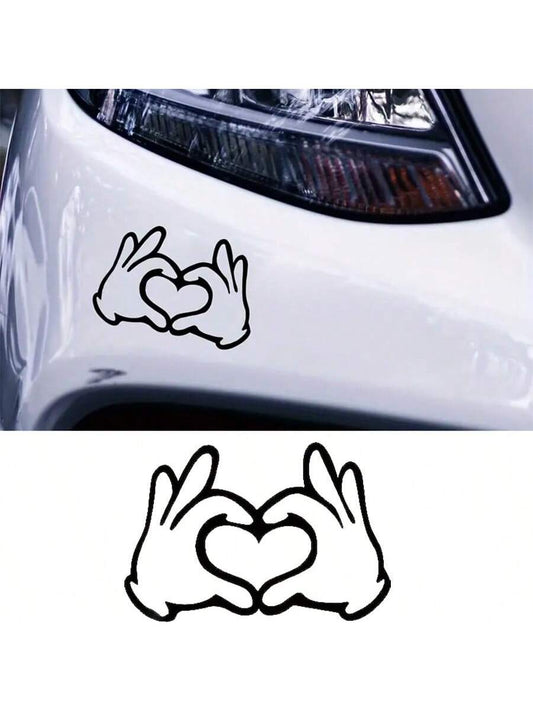 1pc Heart-Shaped Sticker Cartoon Decal For Car Truck Window Laptop Cup Decoration