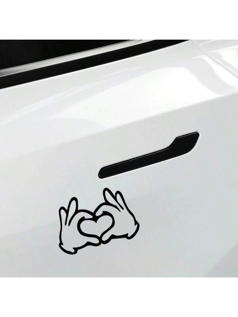 1pc Heart-Shaped Sticker Cartoon Decal For Car Truck Window Laptop Cup Decoration