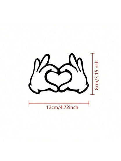 1pc Heart-Shaped Sticker Cartoon Decal For Car Truck Window Laptop Cup Decoration