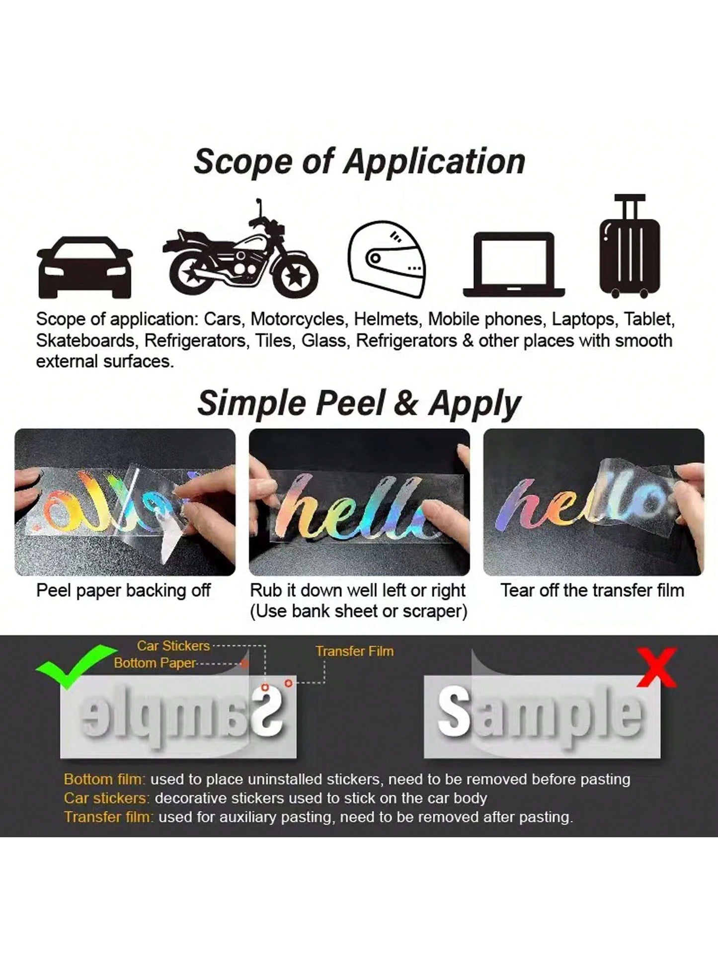 1pc Heart-Shaped Sticker Cartoon Decal For Car Truck Window Laptop Cup Decoration