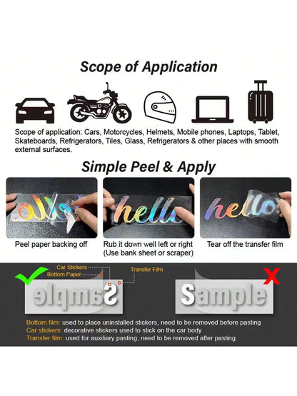 1pc Heart-Shaped Sticker Cartoon Decal For Car Truck Window Laptop Cup Decoration