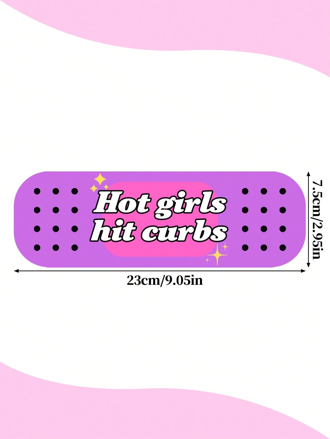 1pc Hot Girls Hit Curbs Car Bandaid| Funny Bumper Sticker, Cute Car Stickers, Exquisite Car Stickers, Suitable For Cars, Computers, Bicycles