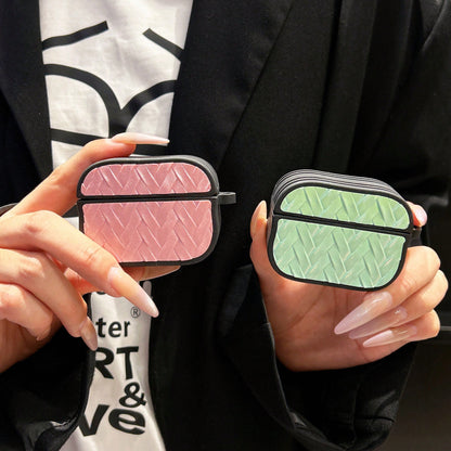 1pc Iridescent Woven Pattern Fashion Apple Earphone Protective Case, Scratch-Resistant, Wear-Resistant, Non-Fading, Strong Protection, Dust-Proof, Stylish And Beautiful, Suitable For Teenagers And You