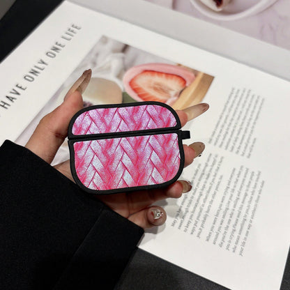 1pc Iridescent Woven Pattern Fashion Apple Earphone Protective Case, Scratch-Resistant, Wear-Resistant, Non-Fading, Strong Protection, Dust-Proof, Stylish And Beautiful, Suitable For Teenagers And You