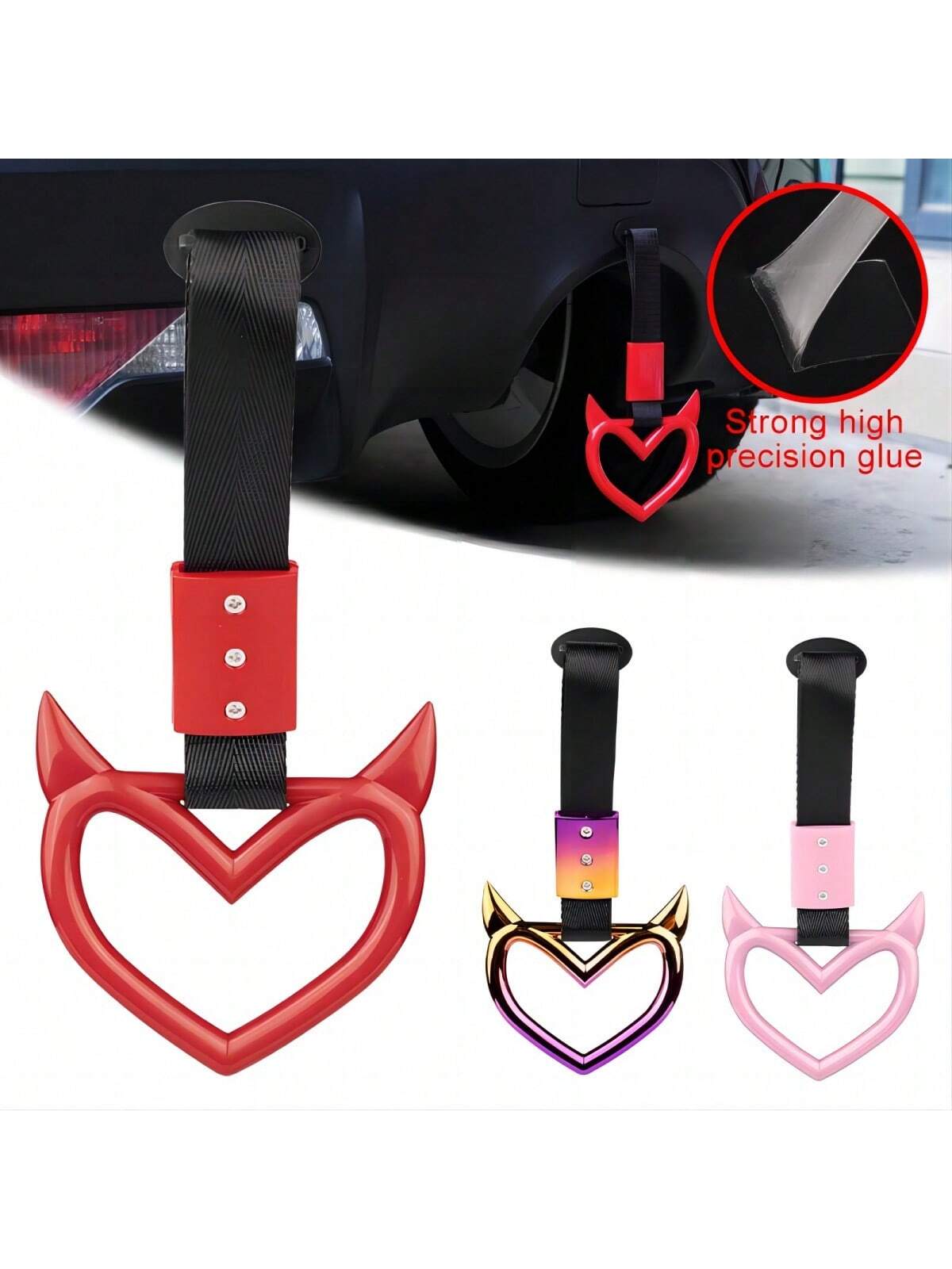 1pc JDM Demo Design Tsurikawa Handle Sticker, Bumper Trailer Hitch Decal For Car, Bus, Drift Accessory, Warning Label