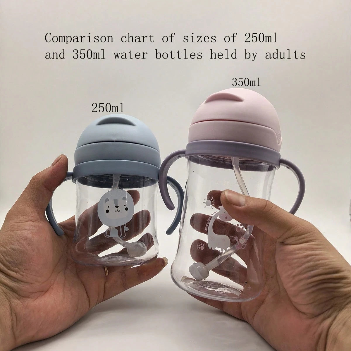 1pc Kids Water Bottle, Student Drinking Cup, Cute Water Bottle With Straw, Scaled Water Bottle, Kindergarten Suction Ball Water Bottle, Anti-Choke Straw Cup, 250ml/350ml Capacity