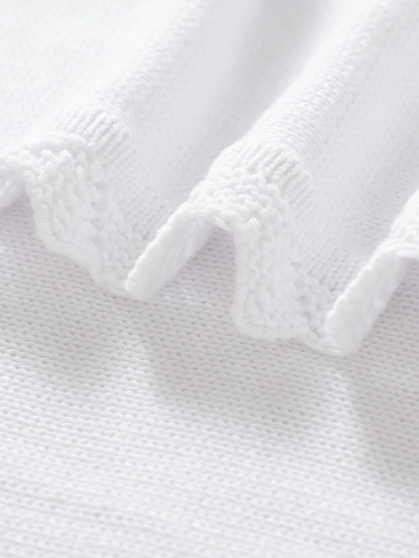 1pc Knitted Baby Blanket, Floral Embroidery Waves Edge, Soft & Simple, Suitable For Stroller, 4 Seasons Love Valentine
