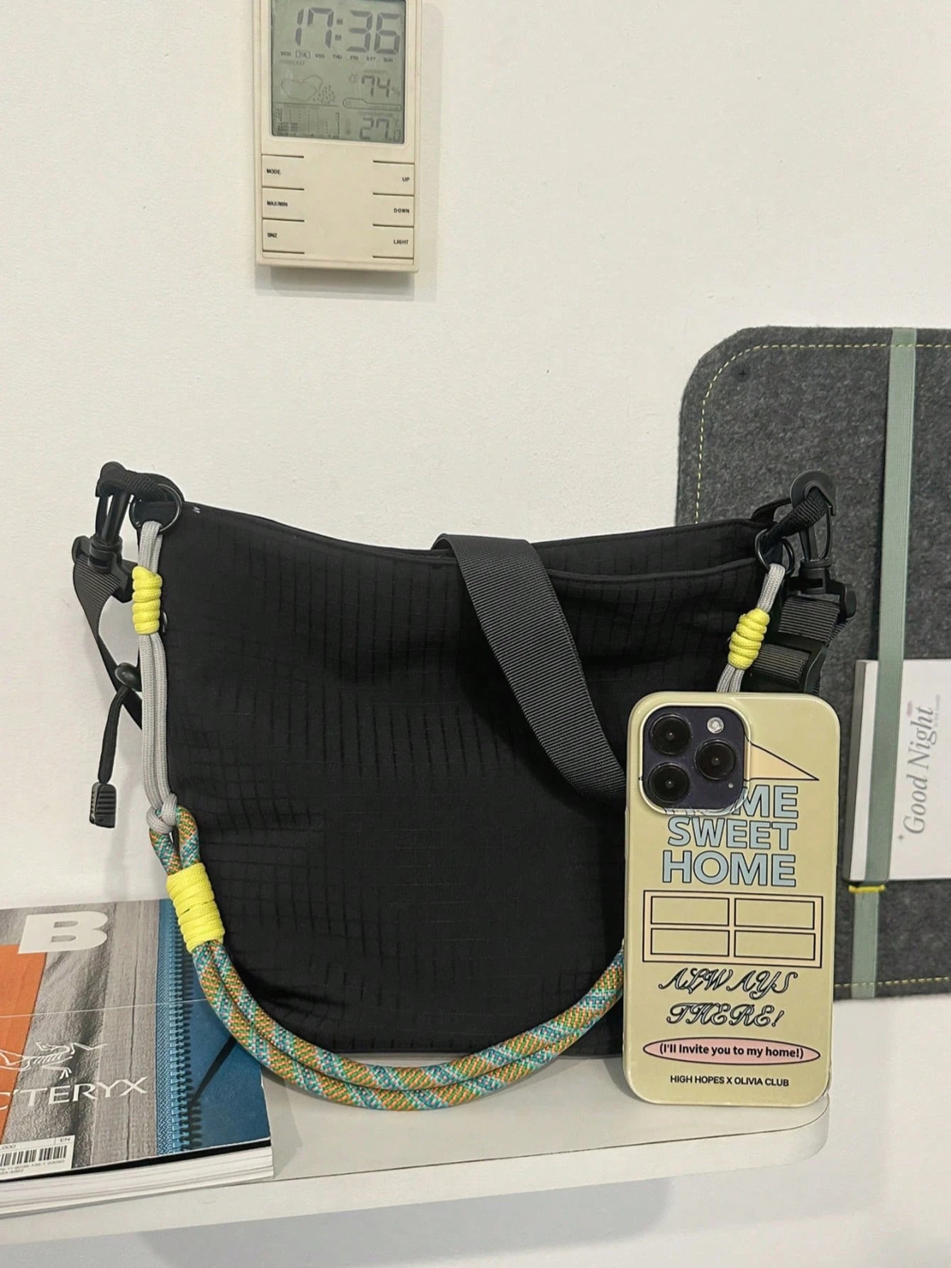 1pc Korean Style Fashion Crossbody Bag, Unisex Casual Travel Versatile Tote Bag, Large Capacity Lightweight Commuter Shoulder Bag