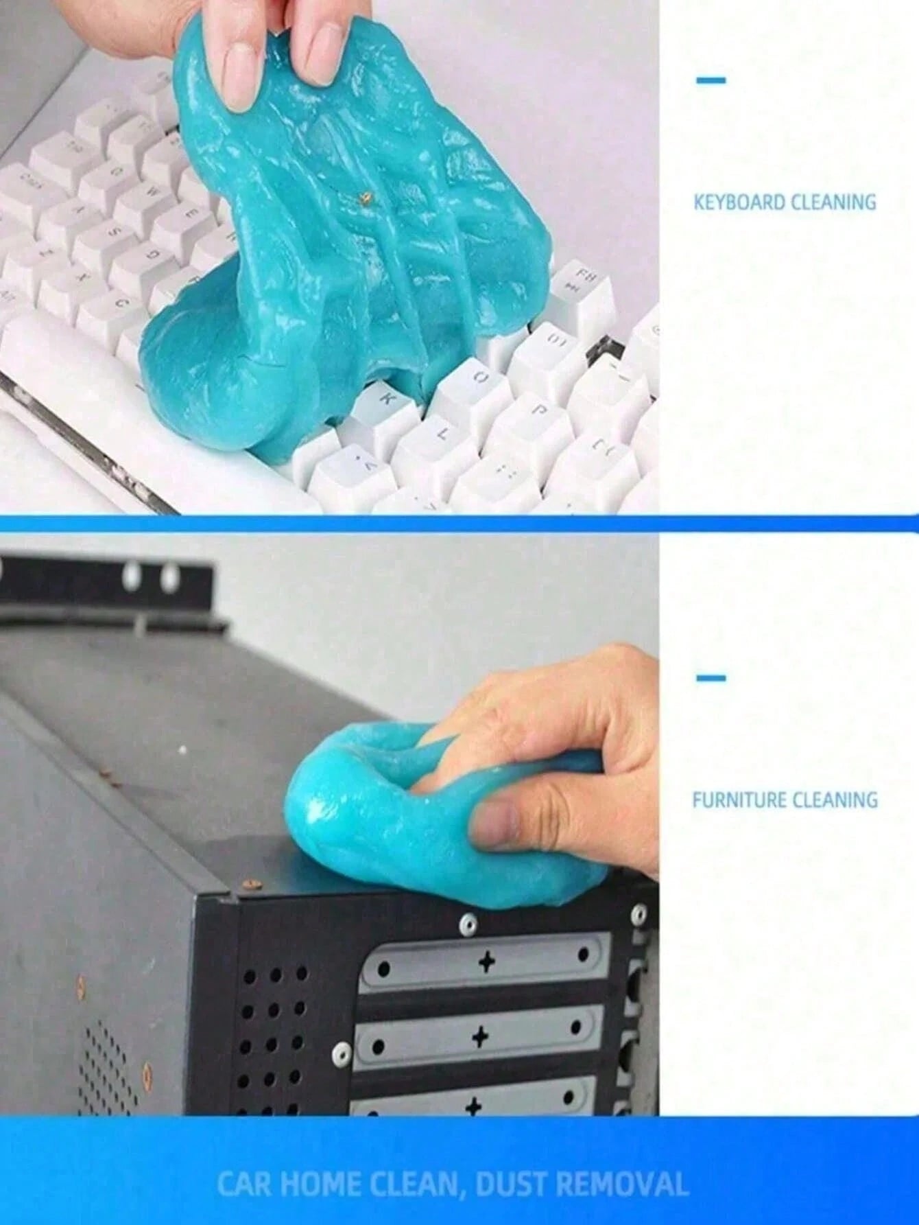 1pc Large Capacity Installation Multi Purpose Cleaning Soft Glue Car Cleaning Gel Dust Gap Cleaner Vent Interior Removal Keyboard Cleaner For Car Vent Computer Laptop Camera