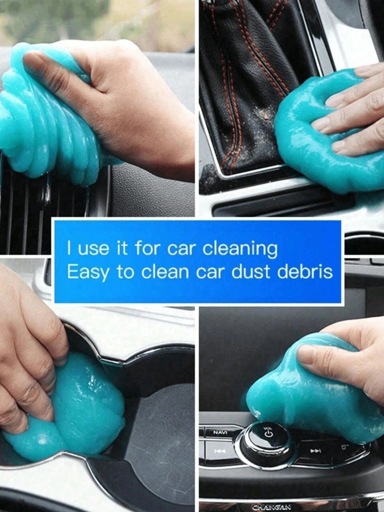 1pc Large Capacity Installation Multi Purpose Cleaning Soft Glue Car Cleaning Gel Dust Gap Cleaner Vent Interior Removal Keyboard Cleaner For Car Vent Computer Laptop Camera