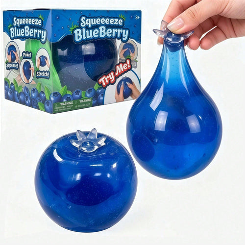 1pc Large Transparent Blueberry Squeeze Toy, Soft Rubber Slow Rebound Stress Relief Toy, Melojoy Low Rebound Tabasqueeze Viscous Sensation Toy, 5pcs Random Style And Color/ Kids Toys/ Soap/ Party B