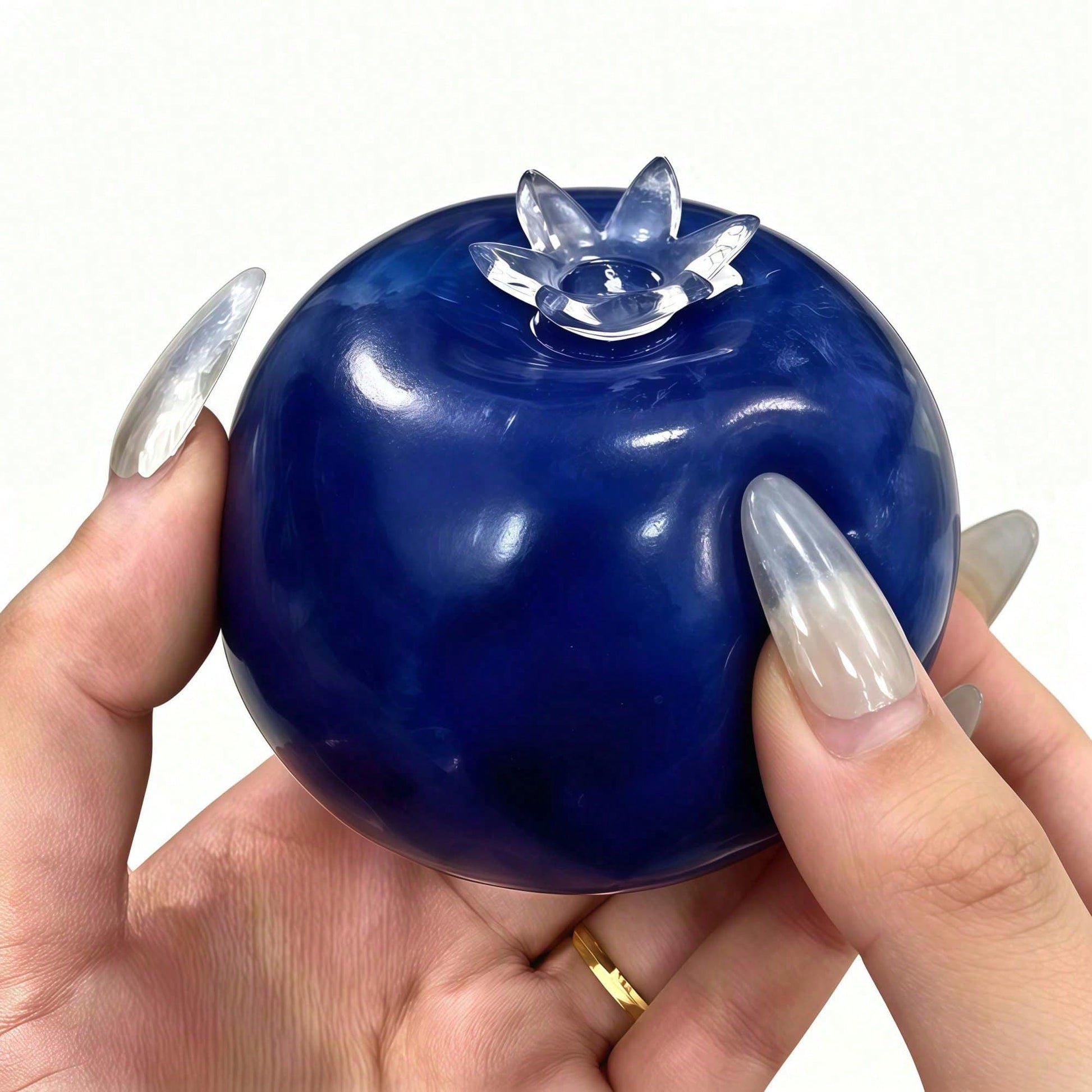 1pc Large Transparent Blueberry Squeeze Toy, Soft Rubber Slow Rebound Stress Relief Toy, Melojoy Low Rebound Tabasqueeze Viscous Sensation Toy, 5pcs Random Style And Color/ Kids Toys/ Soap/ Party B