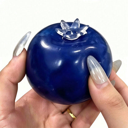 1pc Large Transparent Blueberry Squeeze Toy, Soft Rubber Slow Rebound Stress Relief Toy, Melojoy Low Rebound Tabasqueeze Viscous Sensation Toy, 5pcs Random Style And Color/ Kids Toys/ Soap/ Party B