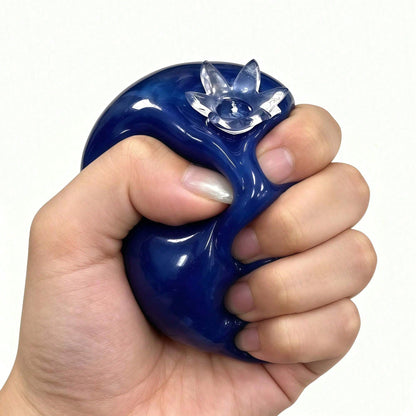 1pc Large Transparent Blueberry Squeeze Toy, Soft Rubber Slow Rebound Stress Relief Toy, Melojoy Low Rebound Tabasqueeze Viscous Sensation Toy, 5pcs Random Style And Color/ Kids Toys/ Soap/ Party B