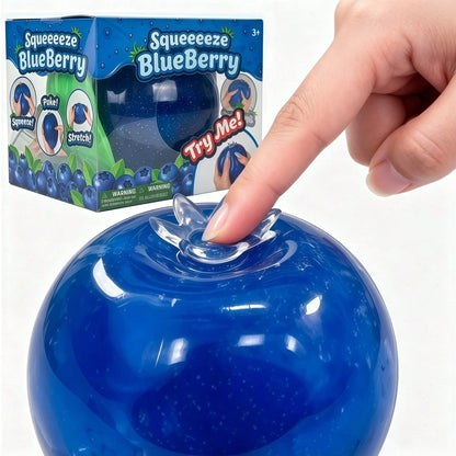 1pc Large Transparent Blueberry Squeeze Toy, Soft Rubber Slow Rebound Stress Relief Toy, Melojoy Low Rebound Tabasqueeze Viscous Sensation Toy, 5pcs Random Style And Color/ Kids Toys/ Soap/ Party B