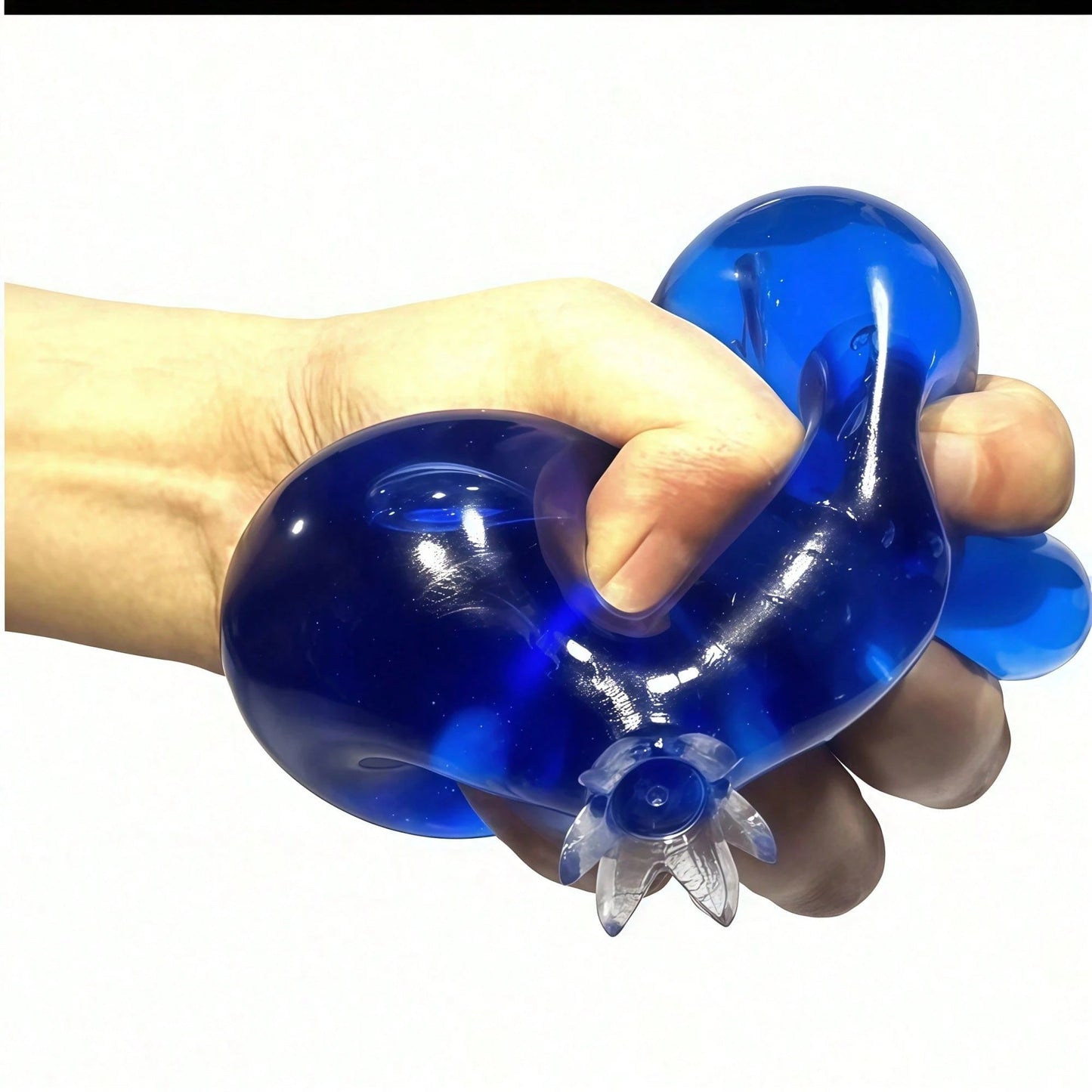 1pc Large Transparent Blueberry Squeeze Toy, Soft Rubber Slow Rebound Stress Relief Toy, Melojoy Low Rebound Tabasqueeze Viscous Sensation Toy, 5pcs Random Style And Color/ Kids Toys/ Soap/ Party B