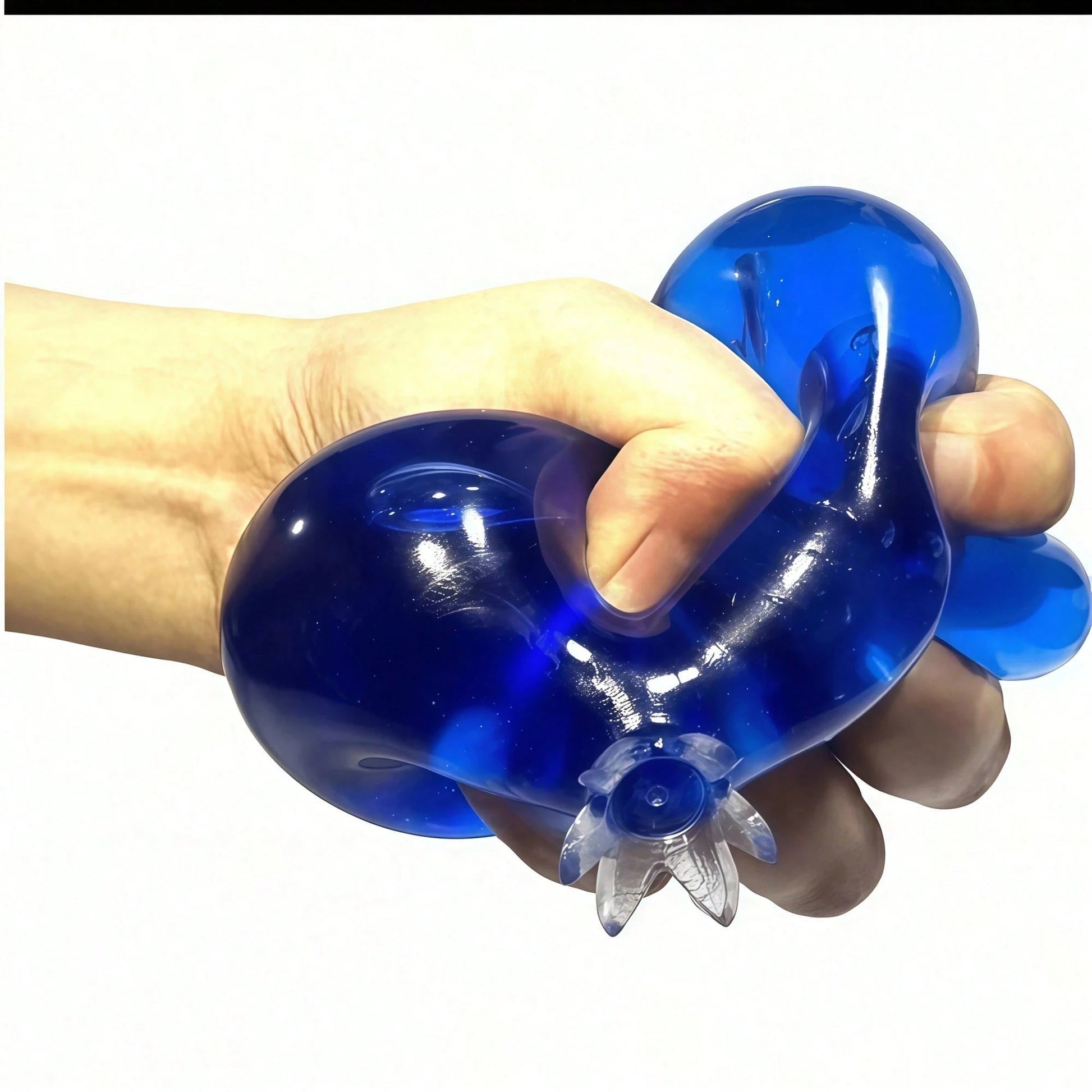1pc Large Transparent Blueberry Squeeze Toy, Soft Rubber Slow Rebound Stress Relief Toy, Melojoy Low Rebound Tabasqueeze Viscous Sensation Toy, 5pcs Random Style And Color/ Kids Toys/ Soap/ Party B