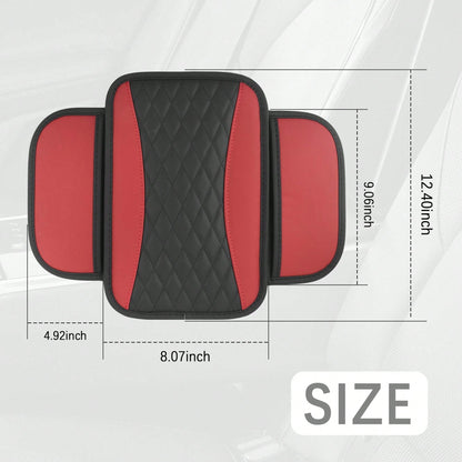 1pc Leather Patchwork Center Armrest Cover, Upgraded Armrest Sleeve With Side Storage Pocket, Can Be Used As Car Seat Organizer Bag, Fashionable Car Decor, Fits Most Sedans, Vehicles And SUVs